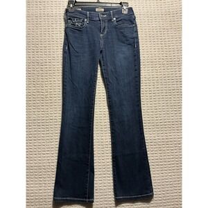 True Religion Becca Bootcut Jeans 26x28 Mid Rise Stretchy Horseshoes Western